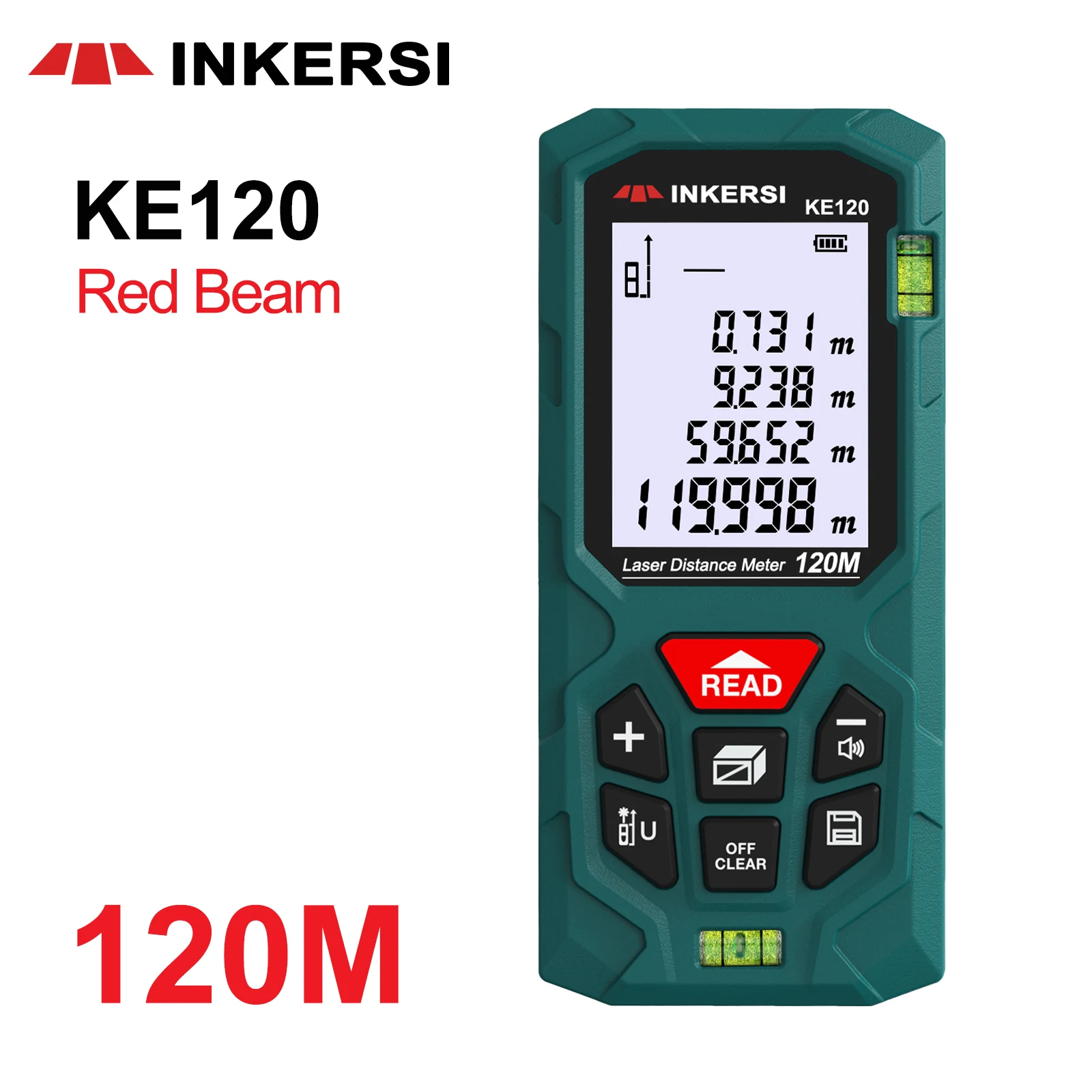 Imagem -02 - Inkersi Medidor de Distância a Laser Digital Rangefinder 120m 100m 70m 50m Medidor de Distância a Laser Medidor Eletrônico Nível Régua Range Finder