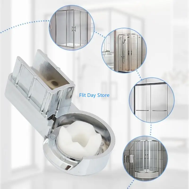 F92C Plastic Turn Hinge Corrosion Proof Smooth Operate Bathroom Hardware Essential Quick Installation For Shower Rooms