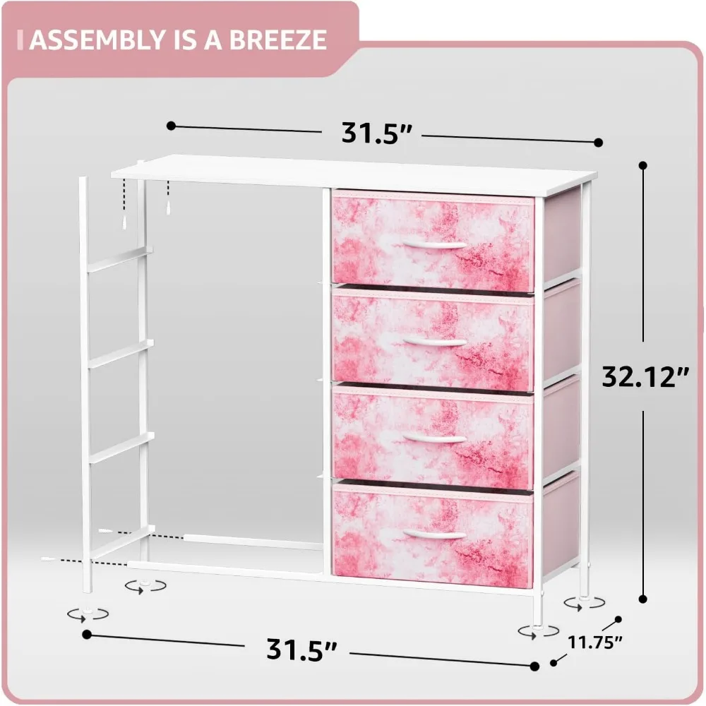 Commode avec 8 tiroirs – Commode de rangement pour meubles, tour pour chambre à coucher, couloir, placard, organisation de bureau – Cadre en acier