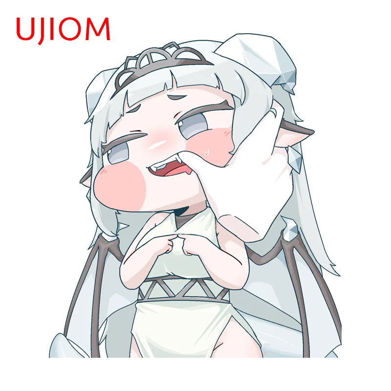 UJIOM Trickcal Touch The Face Wall Sticker Personality Popular Air Conditioner Decal Premium Kitchen Cupboard Decoration