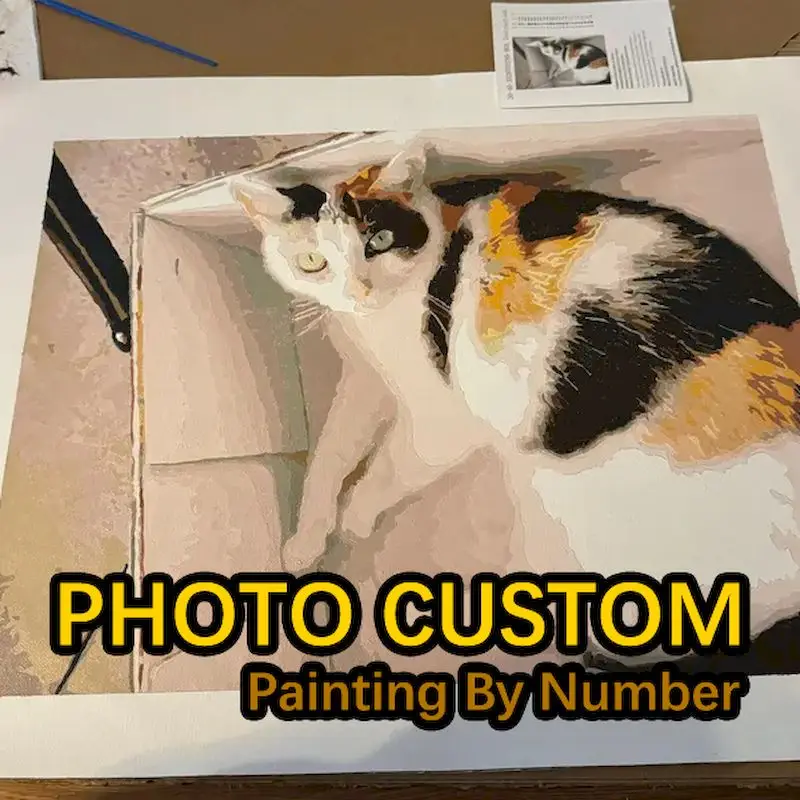 

RUOPOTY Painting By Numbers For Adults Kits Pets Photo Custom Customize Your Own Picture Diy Gift Coloring By Numbers