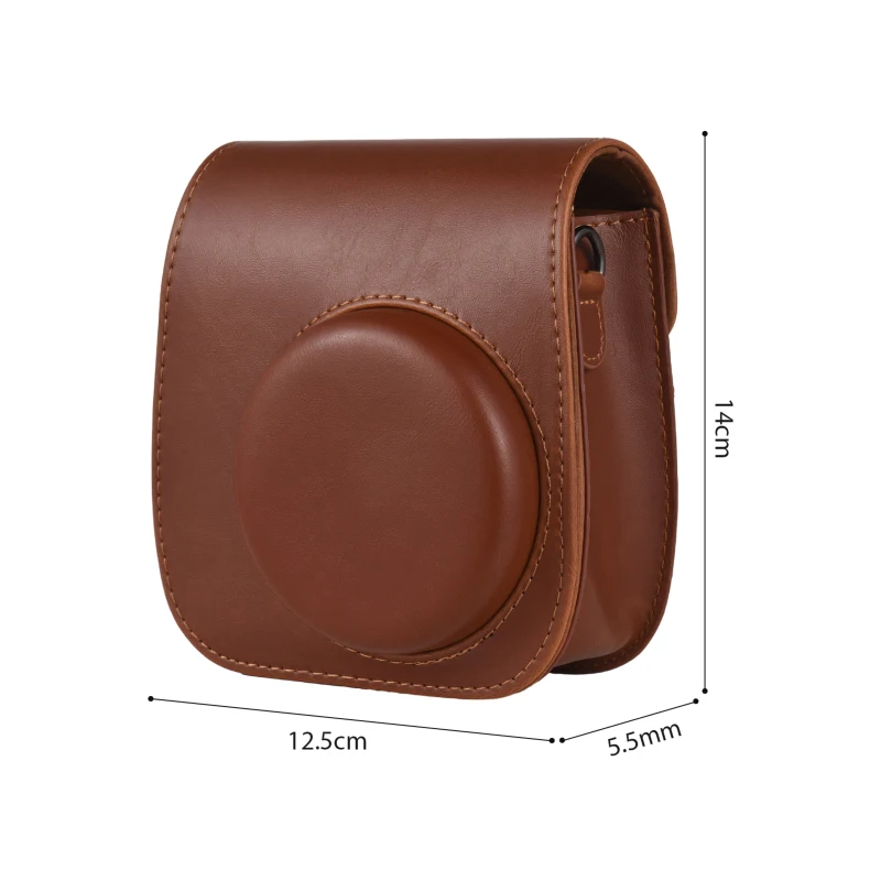 Instant Camera Storage Case Camera Bag PU Leather Magnetic Buckle with Shoulder Strap for Fujifilm Instax Mini 12/11/9/8 2024