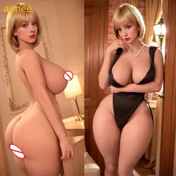 Chubby Sexy Female Sex Doll for Men Channels 170cm Blonde Real Doll Big Jelly Boobs Sexdoll 3 Silicone Channels Adult Love Dolls