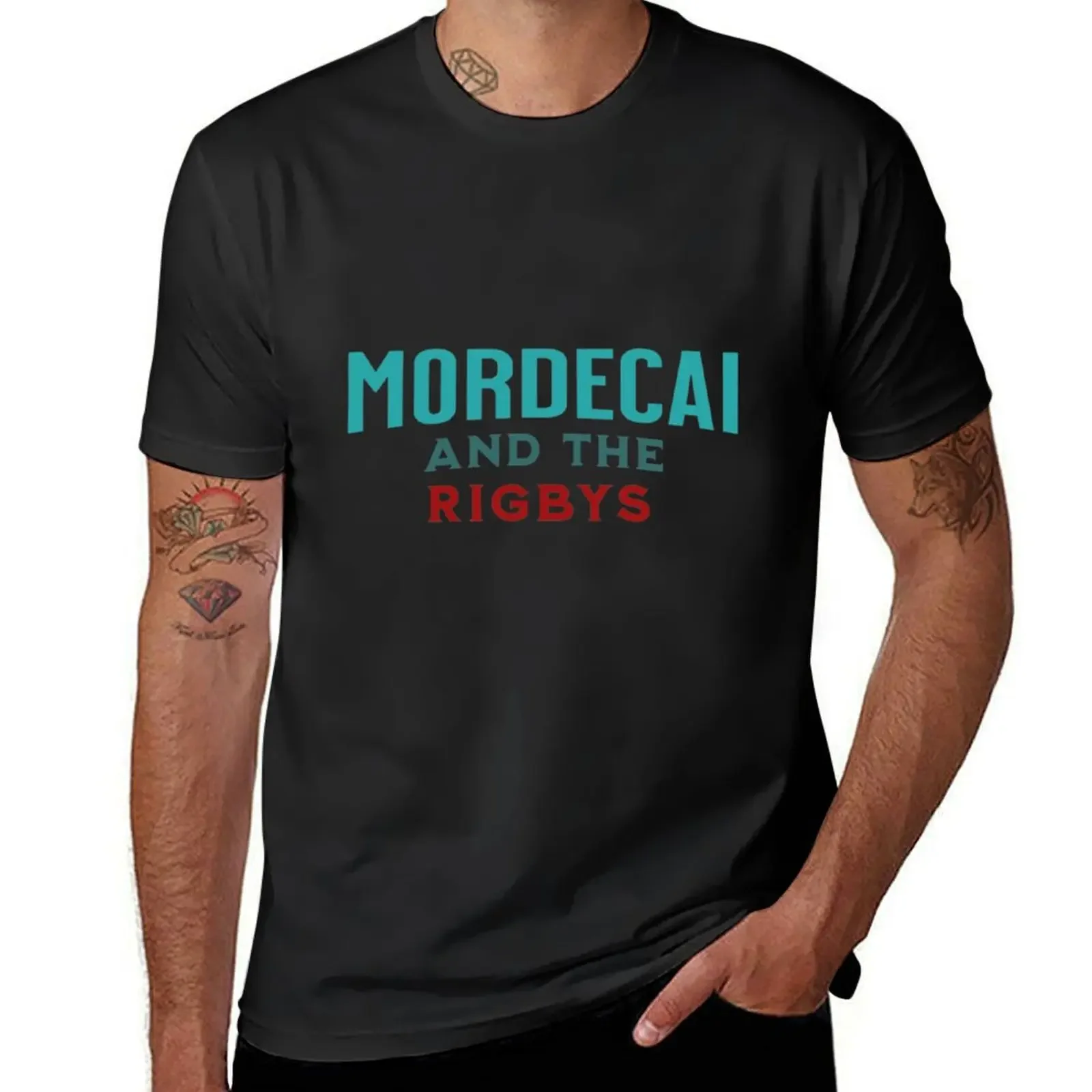 Mordecai And The Rigbys T-Shirt anime t shirts anime Men's cotton t-shirt