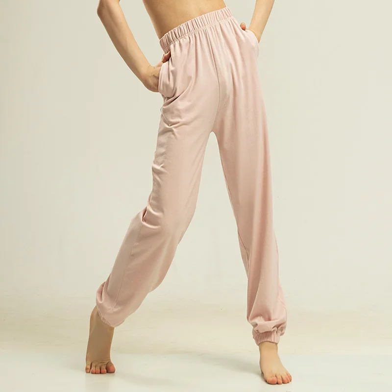 Modern dance practice pants Art test bloomers Sports closed crotch radish pants Men's and women's same modern practice pants