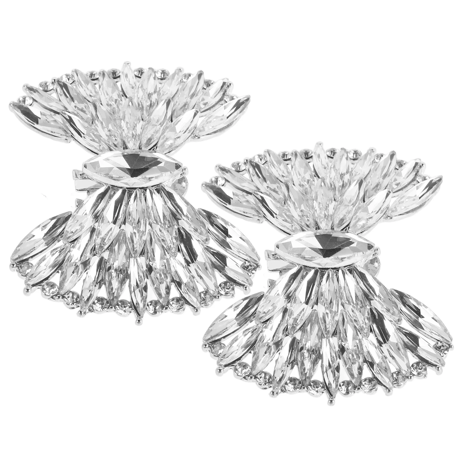 

2pcs Bling Bowknot Charms Decorative Clips For Women High Heel Accessories Elegant Decorations Wedding Bridal Shoe