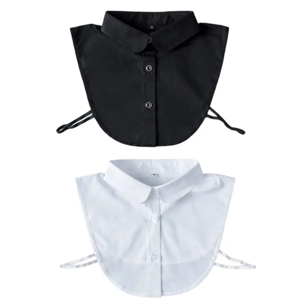 Fashion Detachable Fake Collar Solid Color Round Collar Neckline Clothes Accessory Lapel Half Shirt Women Girls