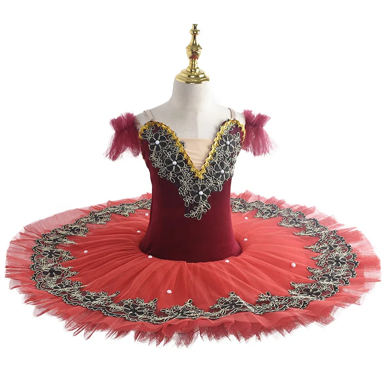 Robe de Ballet du lac des cygnes avec perles, Costume de spectacle pour adultes, vêtements de ventre, Tutu professionnel de scène, Tutu de danse de Ballet violet
