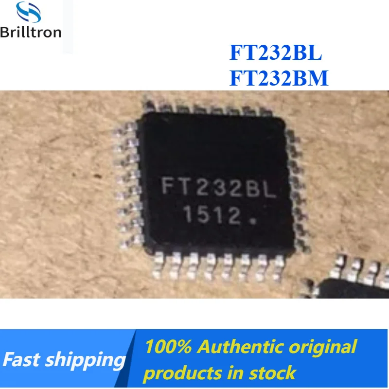 5-20PCS NEW FT232BL FT232BM FT232 LQFP32 USB To Serial Port Chip Brand New Original in Stock  Fast Shipping.