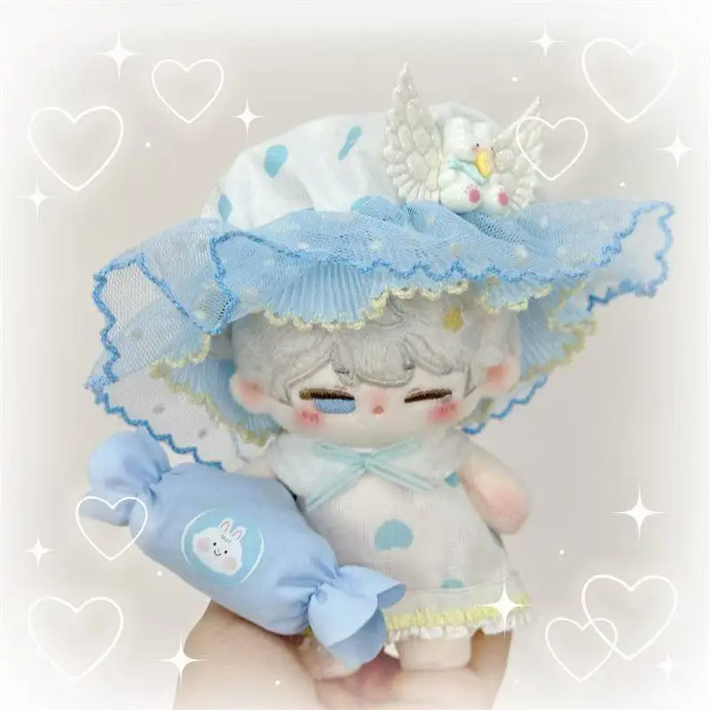 

Suitable for 10cm Cute Plush Doll Dresses Clothing Landmine Hat Outfit Accessories Mini Doll Clothing Accessories