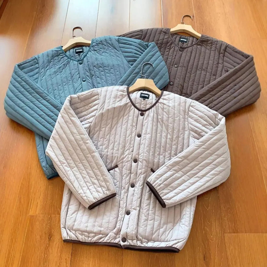 

R-Series Quilted Cotton-Padded Jacket Retro Warm Autumn Winter Fashion for Men And Women Light Good Quality Cotton Clothing