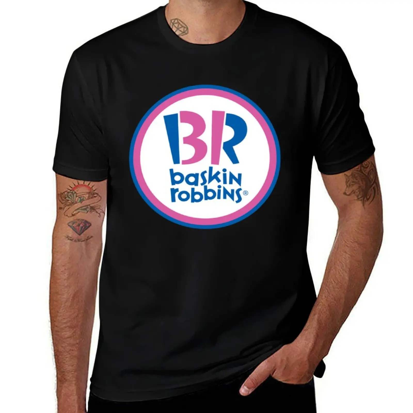 

BASKIN ROBBINS 3 T-Shirt Casual All Match Tee Shirt for Men