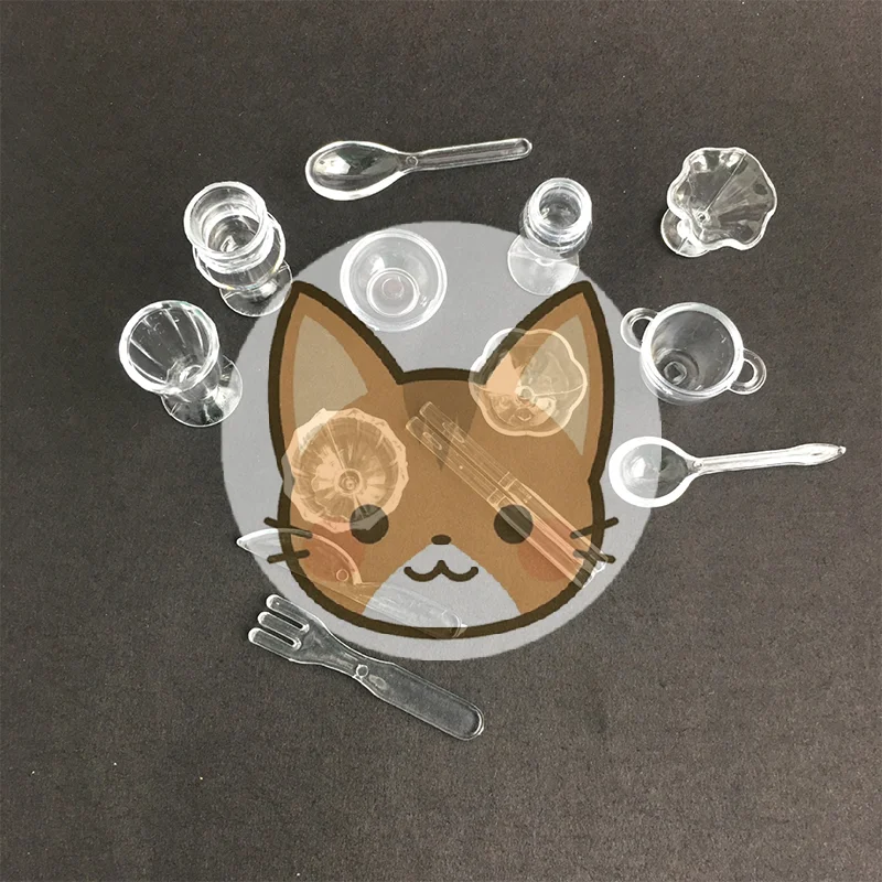 

13Pcs/Set Mini Transparent Kitchenware Toy Drink Cups Dish Plate Tableware Miniatures DIY Pretend Play Mini Plastic Cup Toy