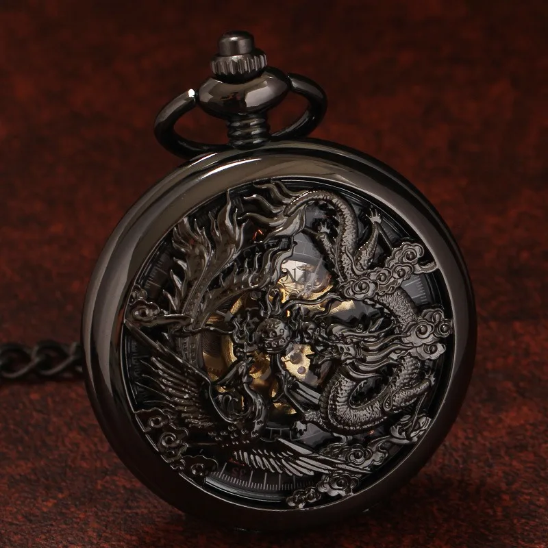 全自動機械式懐中時計レトロフリップノスタルジックなメンズとレディースのネックレスウォッチペンダントウォッチメタルケース