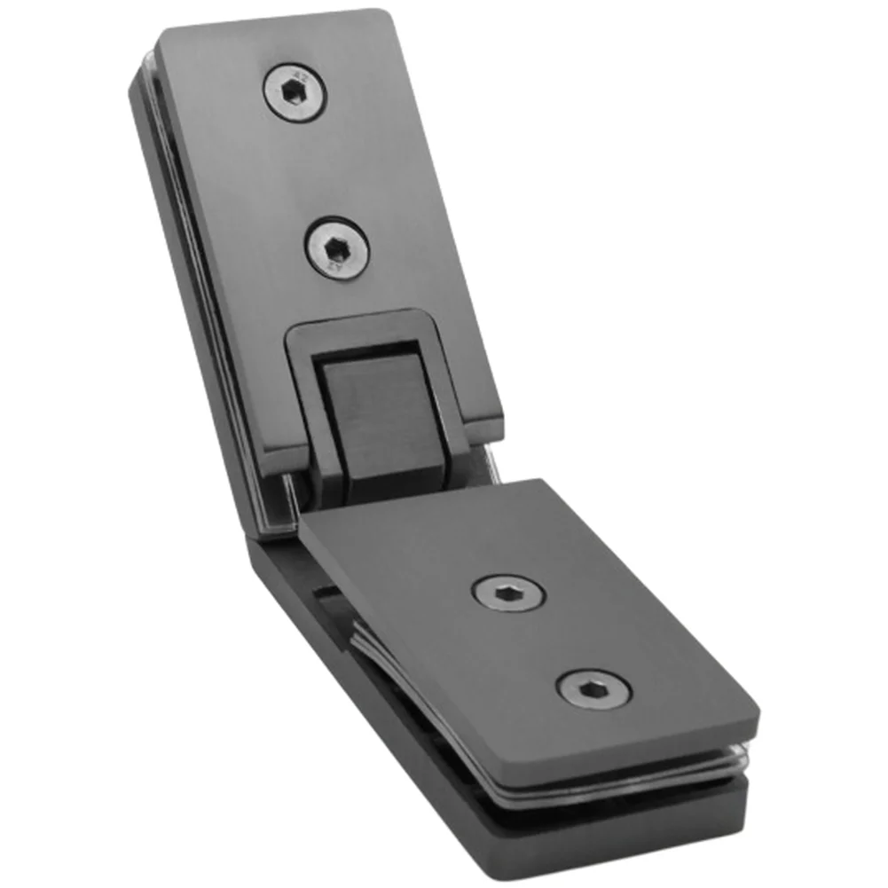 For frameless Shower Door Hinge Stainless Steel 304 Gray Finish 90 135 1For 80 Degree Angle Support For 8-12mm Glass Thickness
