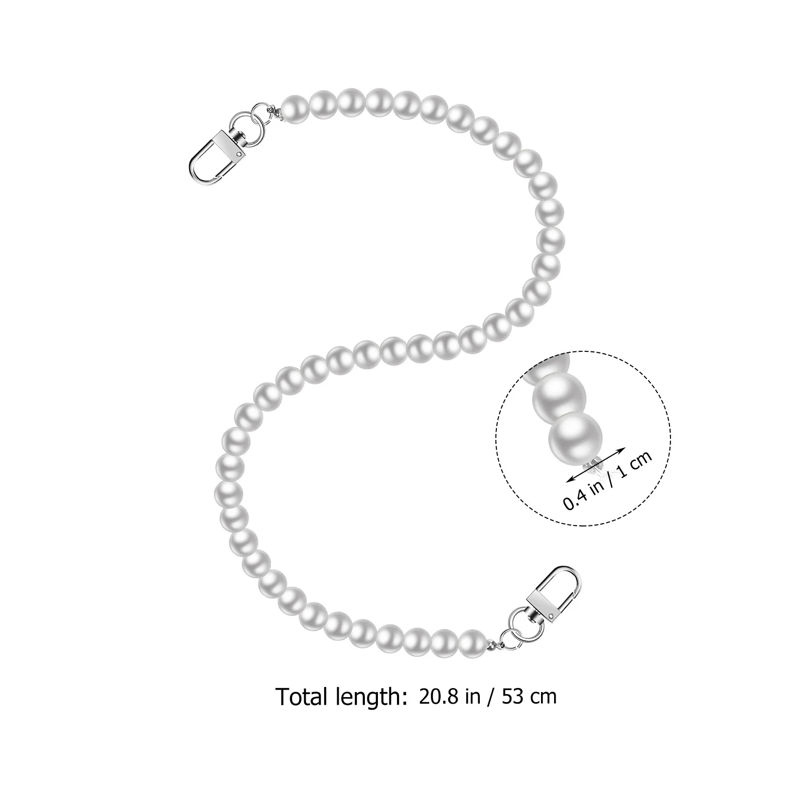 2 قطعة سلسلة الخصر الرجعية ل الجينز السراويل المعدنية اللؤلؤ السراويل التبعي فاسق الهيب هوب Diy بها بنفسك سلسلة الخصر الزخرفية #6