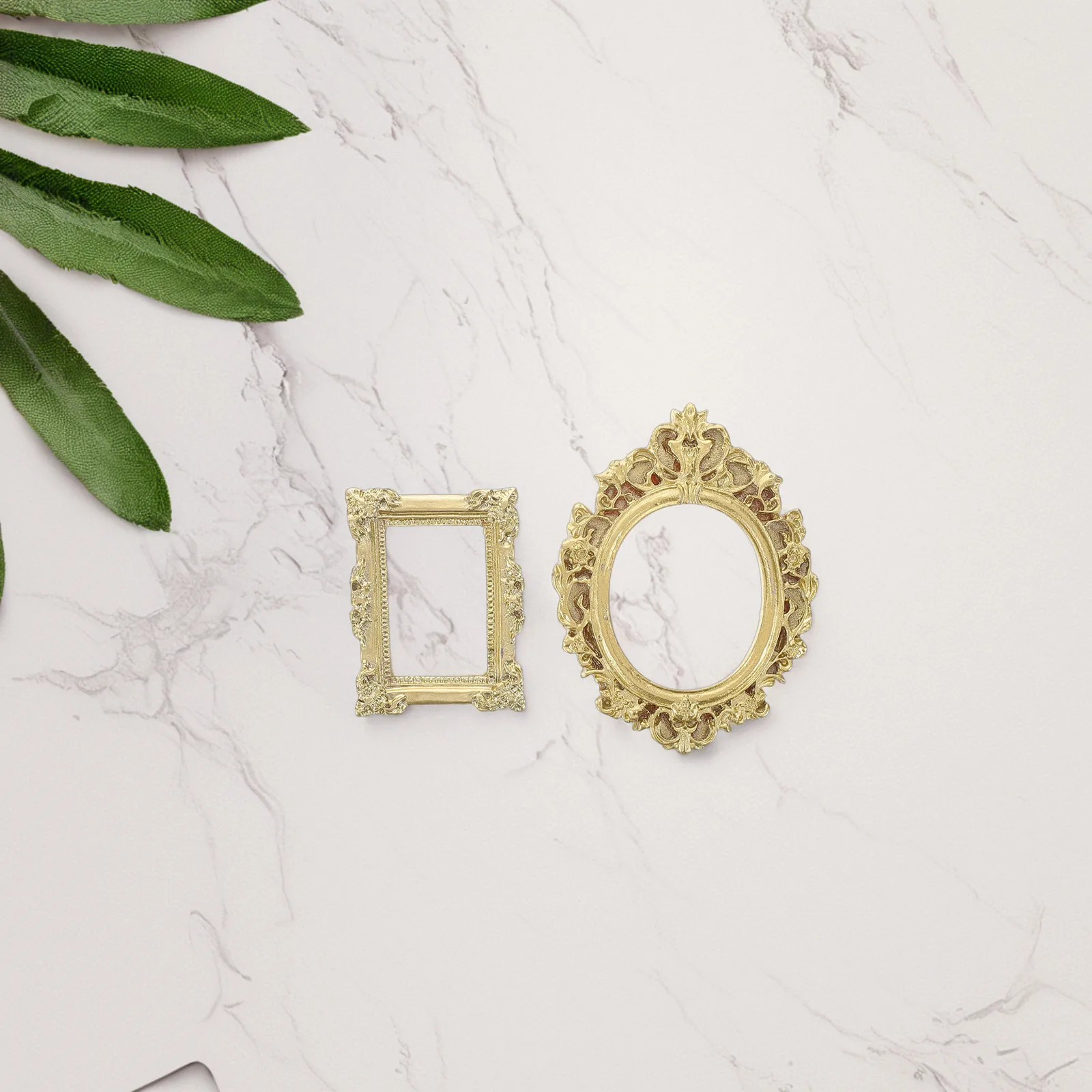 

12pcs Resin Photo Frame Vintage Oval Rectangle Decorative Picture Frame For Diy Art Projects Jewelry Display Home Decor Unique