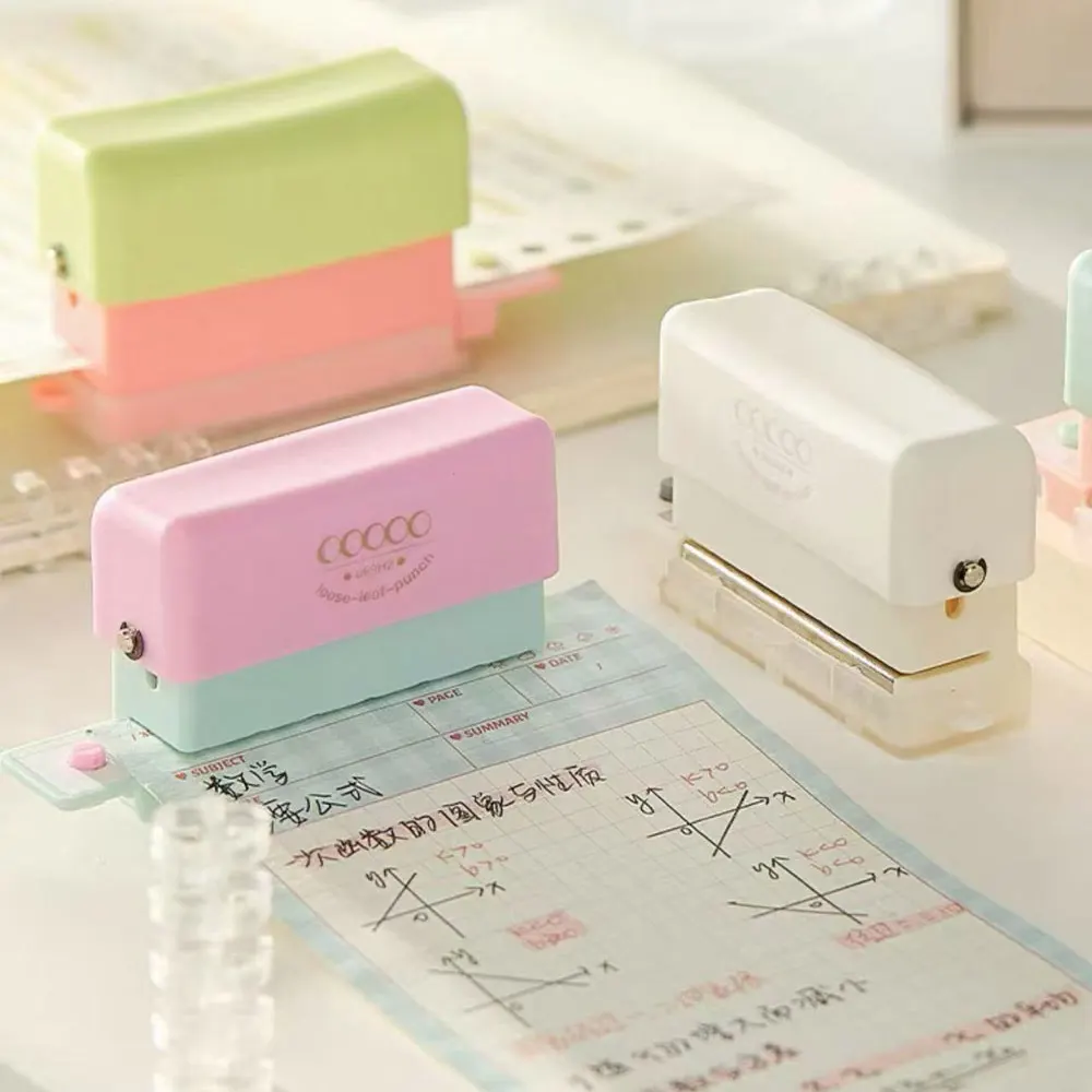 ثقب واحد محمول وصغير الحجم، خرامة ورق ذات 5 فتحات بقطر فتحة 5.5 مم، مناسبة للمدارس والمكاتب والمنازل.