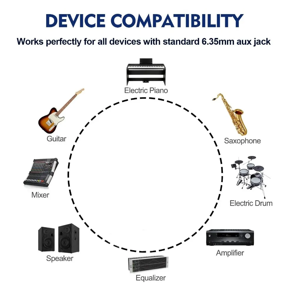 Right Angle 90 Degree 1/4 Inch 6.35mm Male to Female Audio Extension Cable TS Mono TRS Stereo Jack Cord For Guitar Bass Mixer