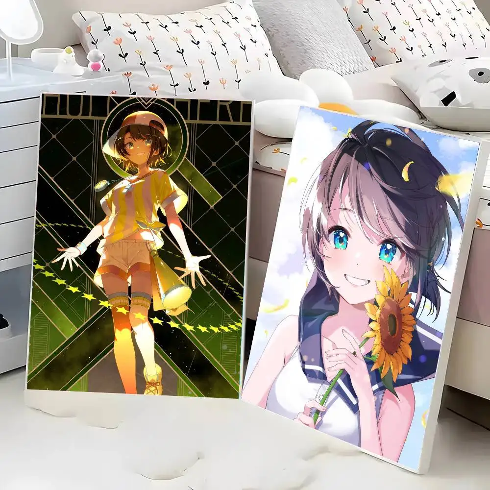 Oozora Subaru Anime Hololive Poster Art Sticky Wall Waterproof Home Living Room Bedroom Bar Aesthetic Decoration