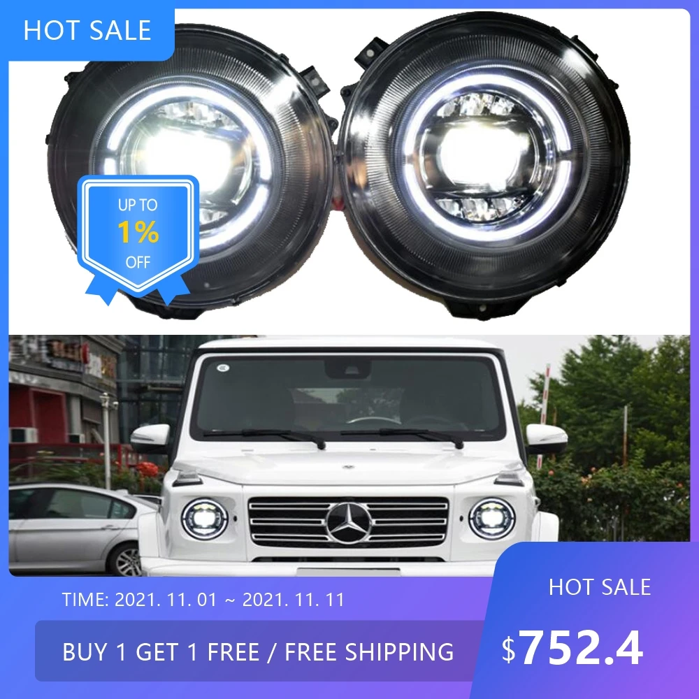 

Светодиодные фары для Mercedes Benz W463 (2007-2017 гг.), G350, G500, G55, G63, аксессуары для авто, противотуманные фары, фары головного света W463.