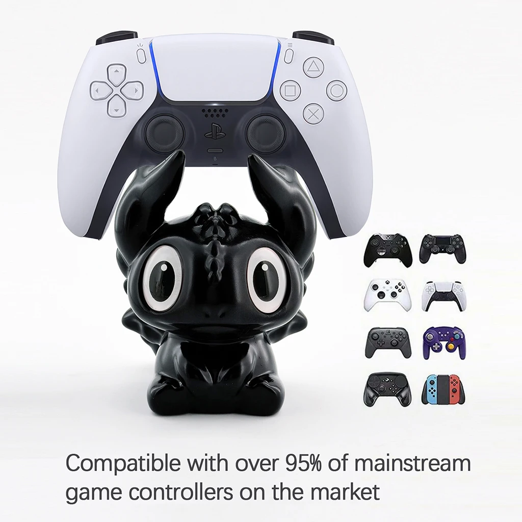 حامل وحدة تحكم ألعاب التنين اللطيف - حامل عالمي لأجهزة PS وXbox والمفتاح والهواتف، وديكور هدايا الألعاب المضحكة لعرض المكتب #5