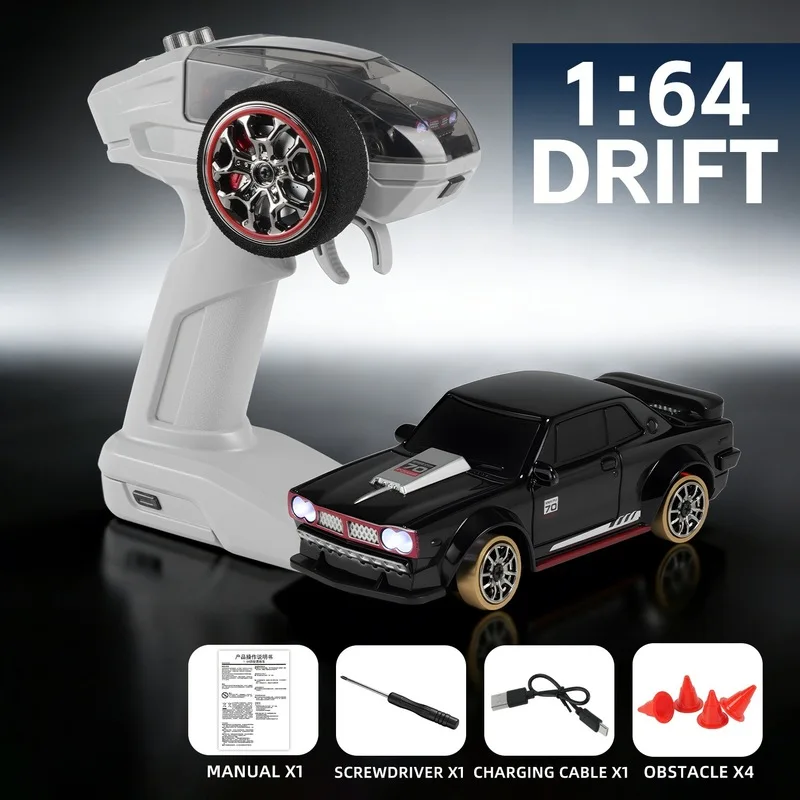 

Mini Rc Drift Car 1 /64 Full Proportional Gyroscope Four Wheel Drive Magnetic Charging Remote Control Model Desktop For Adult