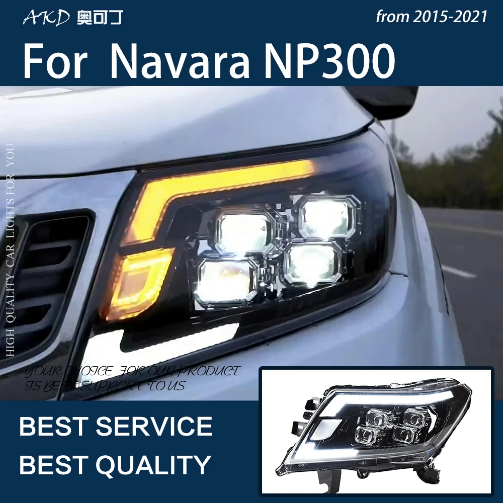 

Car Lights For Navara NP300 2015-2021 LED Headlights Assembly Upgrade DRL Dynamic Crystal Lamp Projector Lens Tools Accessories