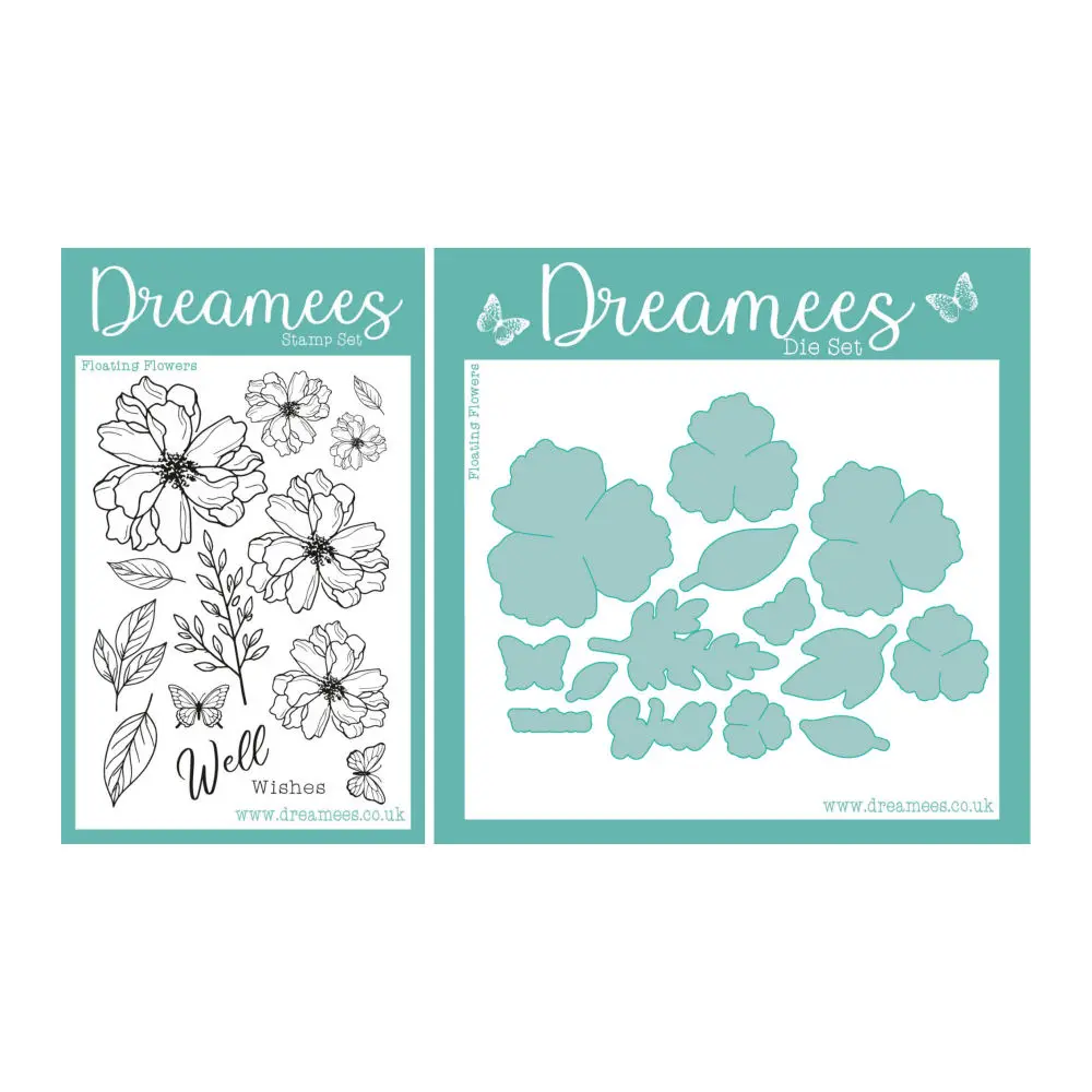 

Dreamees Floating Flowers Sweet Stitch Metal Cutting Dies and Stamps for DIY Scrapbooking Diary Calendar Handmade June 2026 New