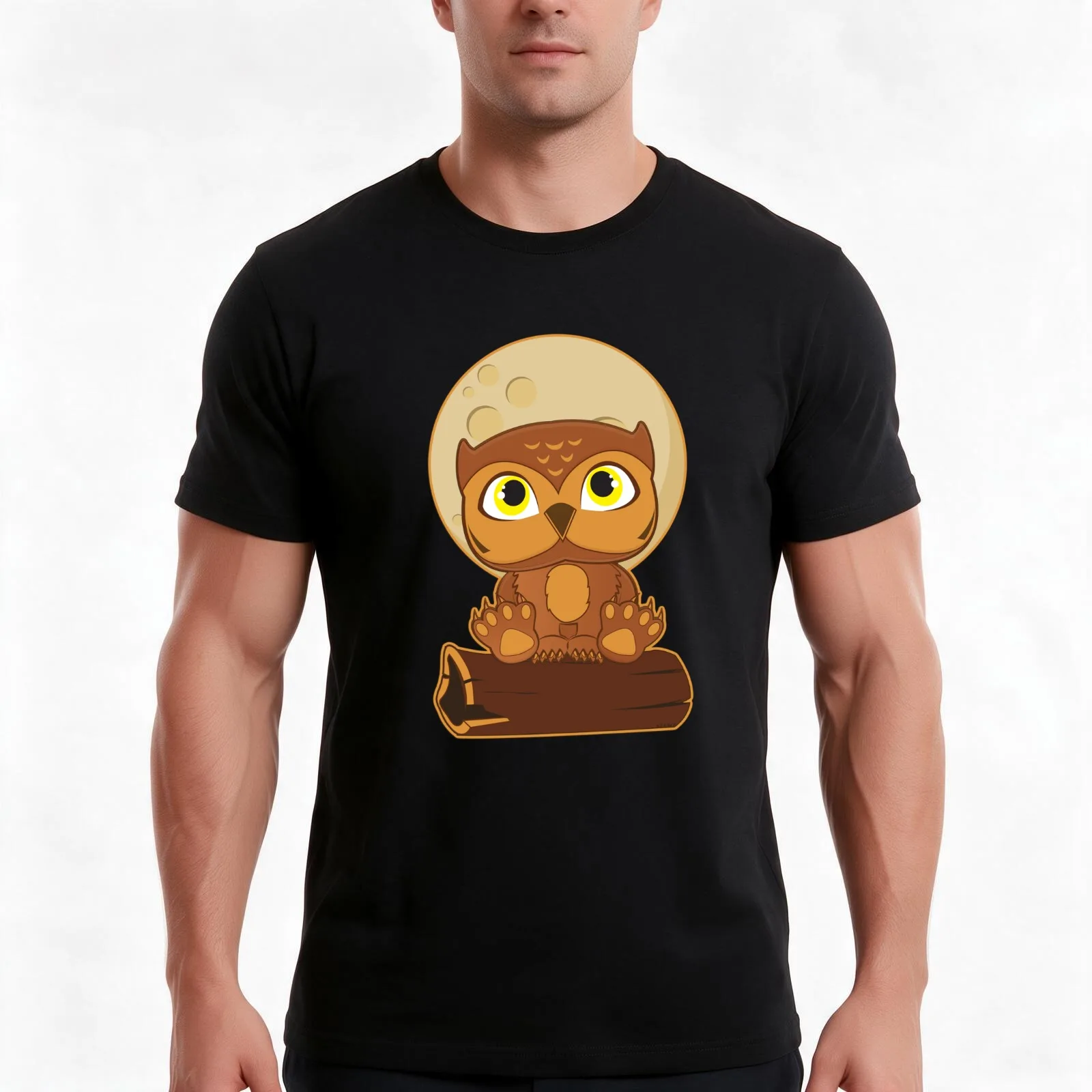 Owlbear T-Shirt Summer Casual Cotton Tee Oversized Streetwear Tops Vintage Graphic Print Loose Fit Short Sleeve 100% Cotton