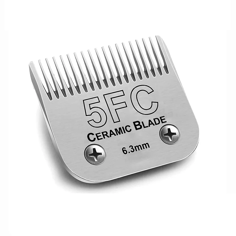 

5FC Blade Dog Grooming Clipper Replacement Blades Compatible with Andis Dog Clippers,Detachable Ceramic Blade & Stainless Steel