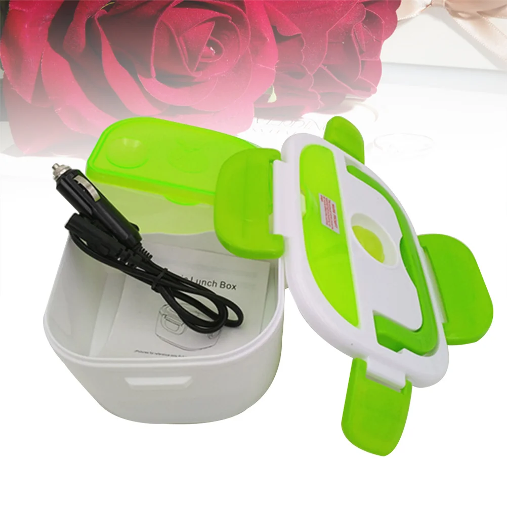 

12V In-Car Multi Functional Double Insulated Electric Heated Lunch Box Green Food Grade Pp Fast Heating Detachable Design For