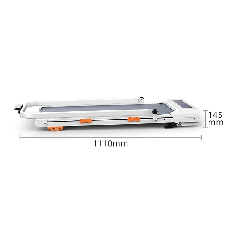 New White Home-Use Aerobic Treadmill with Handrails and Bluetooth Smart Jogging Function