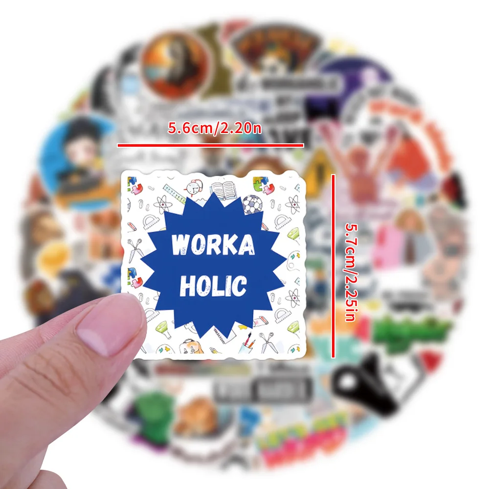 10/30/55PCS Workaholic การ์ตูนสติกเกอร์ตลก Graffiti DIY สมุดภาพตู้เย็นแล็ปท็อปโทรศัพท์กีตาร์รถจักรยานสเก็ตบอร์ดตกแต่ง