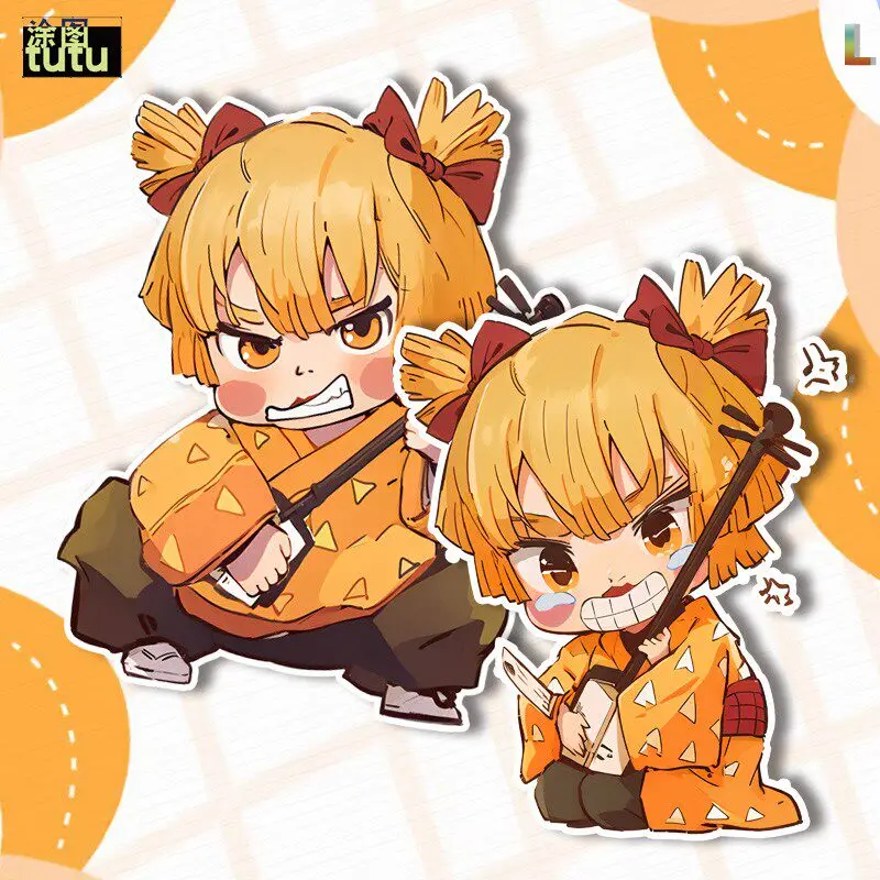 

Ghost Extermination Blade Shanyi Fun Anime Reflective Sticker Car Body Scratch Sticker Fuel Tank Glass Cover Sticker