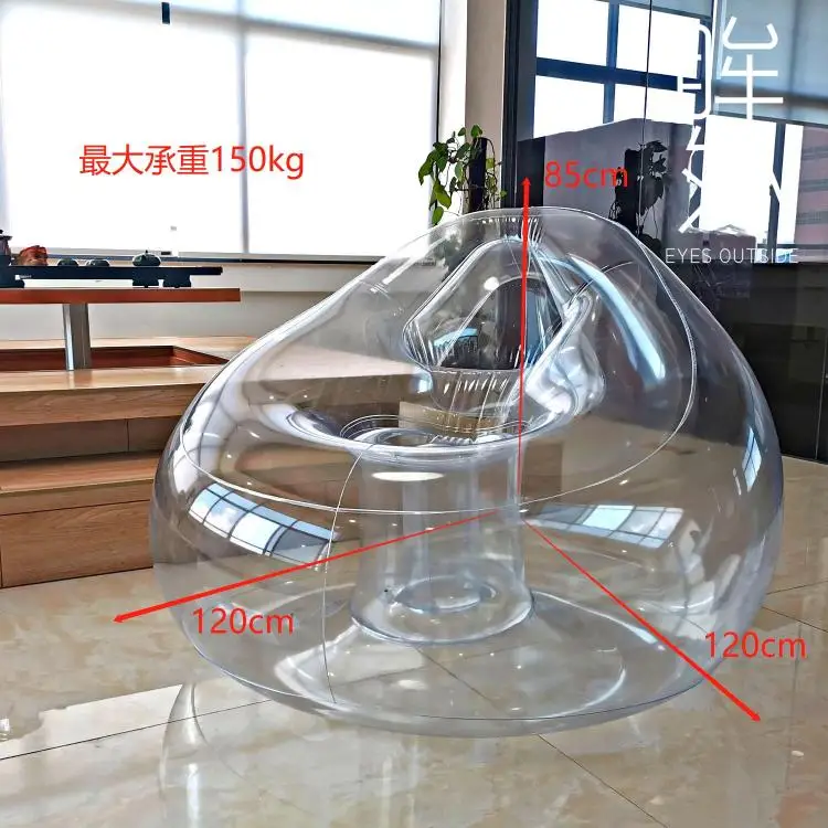 Inflatable Transparent Sofa Single Outdoor Music Festival Camping Sofa Bed Cafe Seat