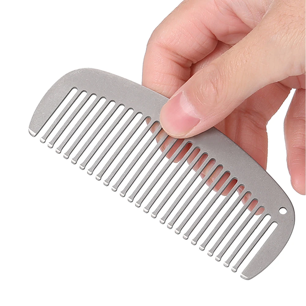 Lixada Titanium Comb Anti-Static Hair Beared Comb Pocket Comb Camping tent travel camping equipment Men women Hairdressing comb