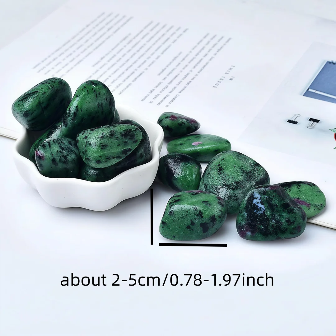 Natural Zoisite Tumbled Stones, Bulk Crystals, Polished Chicken-blood Stone, Outdoor Garden Decoration Stones& Perfect gift