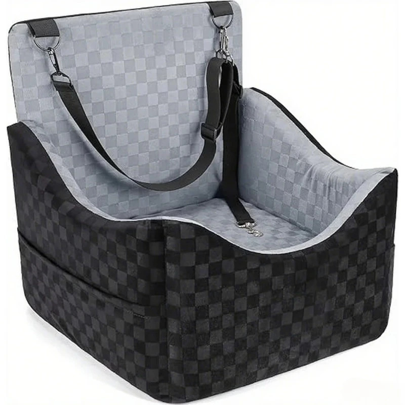 

Dog car seat, dog booster seat with storage bag, car seat for small and medium, elevated pet seat