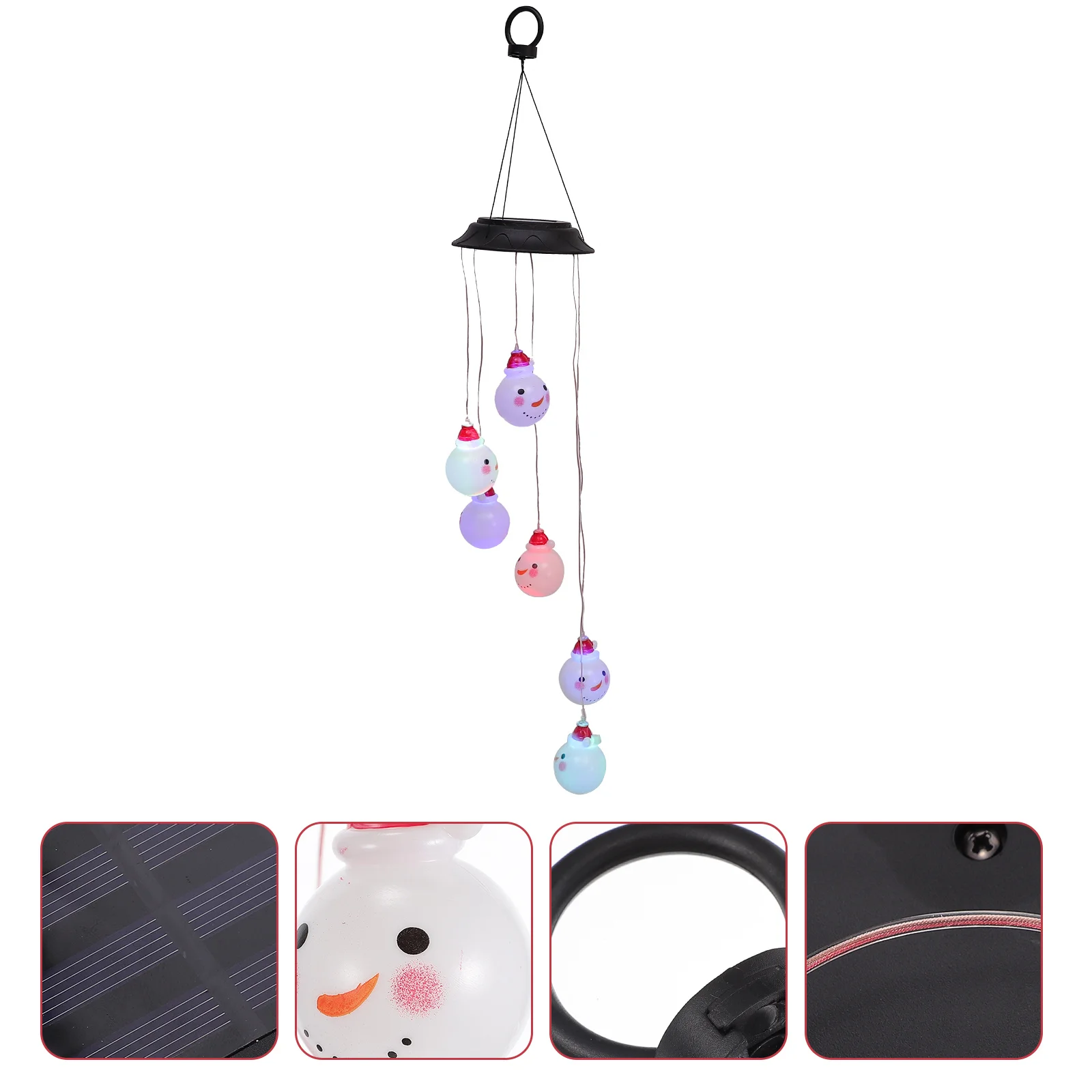 1 قطعة عيد الميلاد ثلج الشمسية الرياح الرنين مصباح ليد في الهواء الطلق تعمل بالطاقة الشمسية مصباح معلق حديقة ساحة ديكور عيد الميلاد ثلج الخفيفة