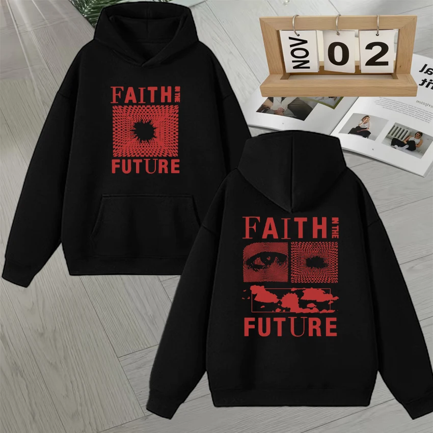 

Faith Future Tour Large Hoodies Autumn Winter Men Women Fashion Hip Hop Hoodies Street Fleece Retro Loose Bodywarmer Sweatshirt