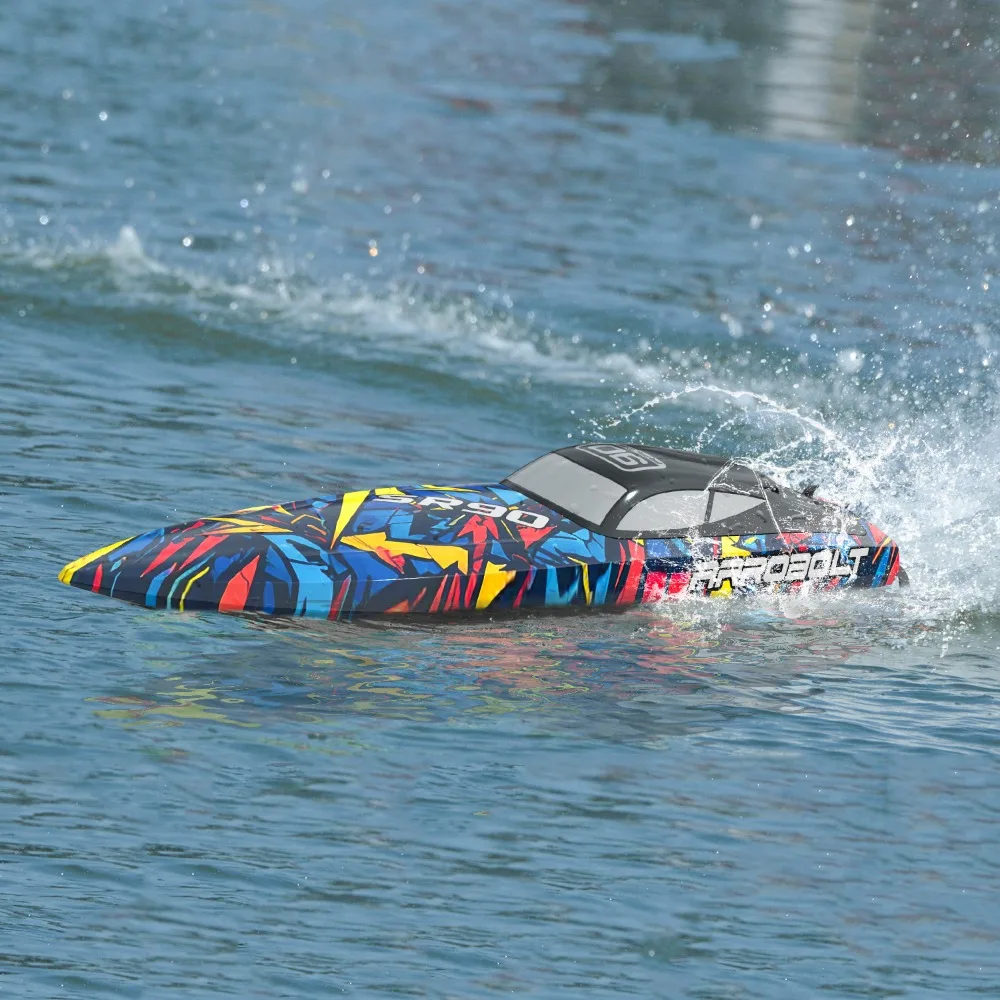 เรือบังคับวิทยุ 90 ซม. ความเร็ว 70 กม./ชม. มอเตอร์ไร้แปรงถ่าน Orlans 79805 SR90 เรือบังคับวิทยุ ตั้งท่าอัตโนมัติ รุ่น RTR ของเล่นเรือบังคับวิทยุ ของขวัญ