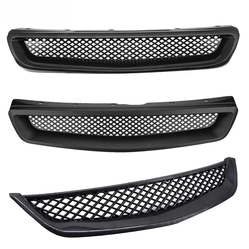 

Car Black Front Bumper Grill Hood Mesh ABS Plastic for Honda Civic EK EJ 1996-1998 1999-2000 2001-2003 Bumper Racing Grill