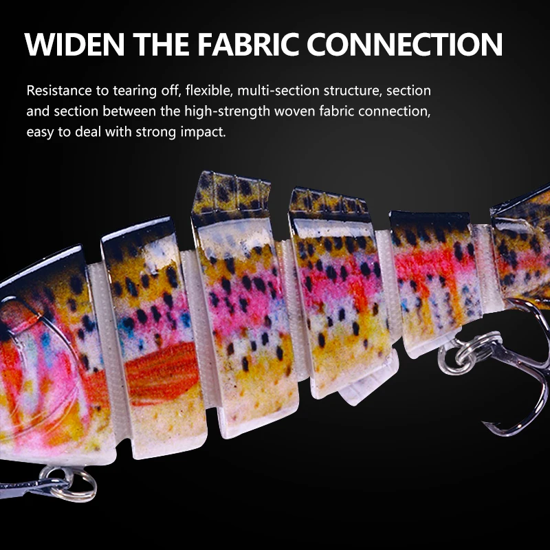 10cm 18g Sinking Wobblers 6 Segments Fishing Lures Multi Jointed Swimbait Hard Bait Fishing Tackle For Bass Isca Crankbait