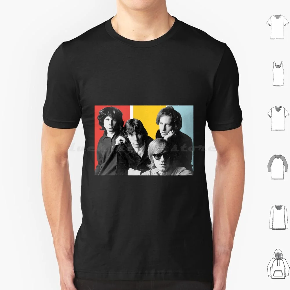 Band Perfect Gift Fan T Shirt Big Size 100% Cotton Jim Morrison Vintage Band Setup Official Jim Doors Band Lizard King Vintage