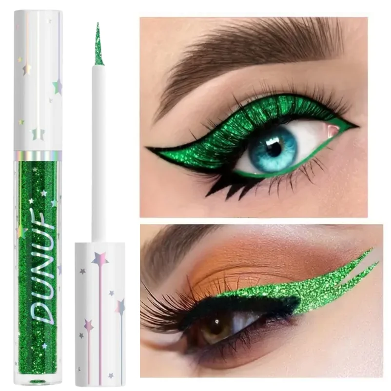 1PC bunter, glänzender flüssiger Eyeliner – blinkend, wasserfest, seidig, langlebig, ideal für Anfänger, Schönheits-Make-up
