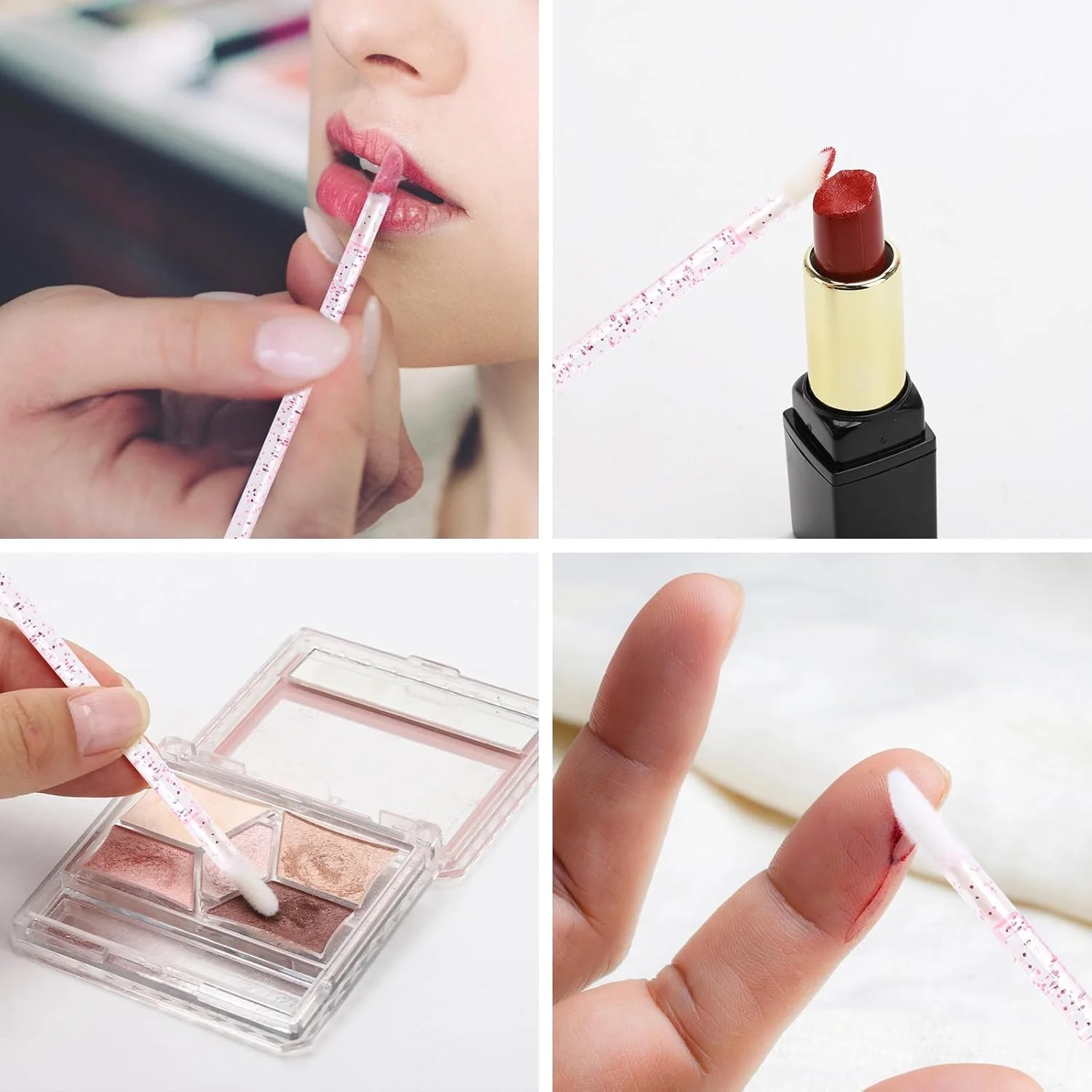 100/500PCS 일회용 립 브러쉬 속눈썹 메이크업 도구 마이크로 브러쉬 래쉬 익스텐션 마스카라 아이 섀도우 브러쉬 뷰티 액세서리