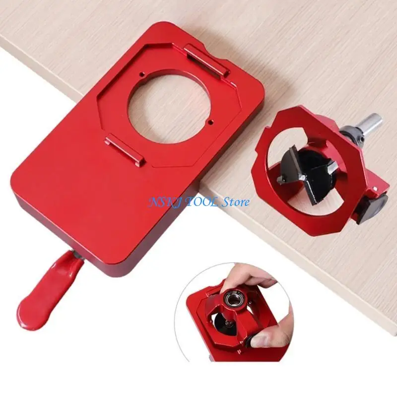 L8RC 35mm Concealed Hinge Jig, Aluminum Alloy Hinge Hole Drilling Jig Puncher Locator Woodworking Tool Drilling