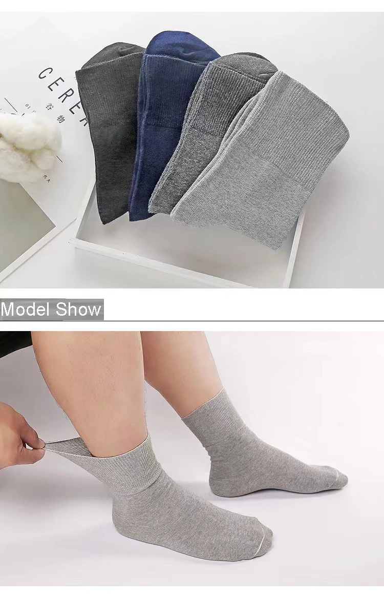 2 Paar Diabetiker-Socken verhindern Krampfadern. Socken für Diabetiker. Hypertensivpatienten. Free Style Bambusfaser-Baumwollmaterial – Detail 6