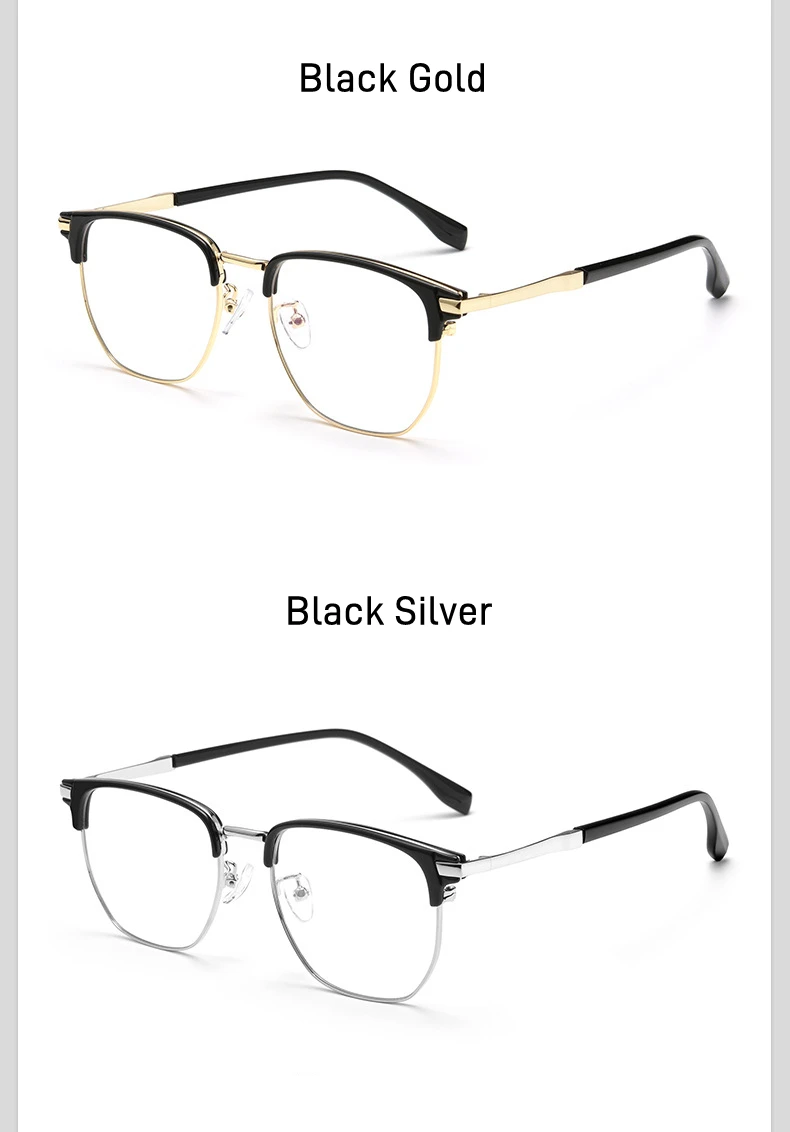 80523 Hochwertige Retro-Lesebrille mit großem Rahmen für Herren, Computer-Anti-Blaulicht-Brille, professionell anpassbare Presbyopie-Brille – Detail 8
